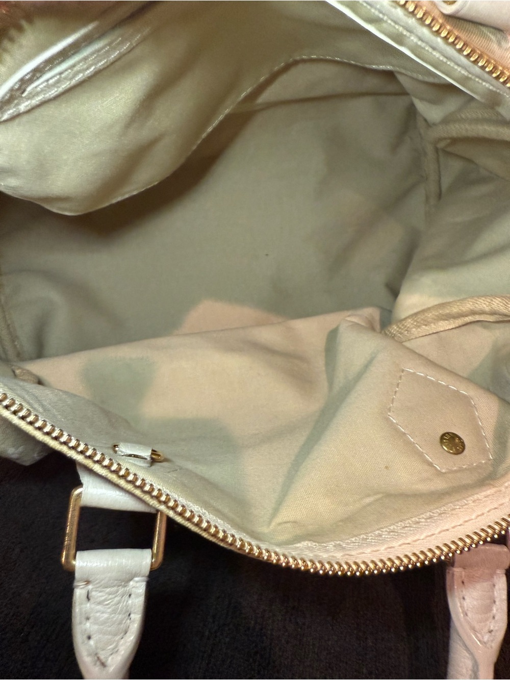Louis Vuitton Beige and White Monogram Satchel - Picture 10 of 10